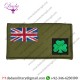 ROYAL IRISH SHAMROCK ZAP NUMBER & BLOOD GROUP BADGE, ARMY PATCH, HOOK & LOOP