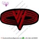 VAN HALEN - BLACK & RED VH LOGO - EMBROIDERED IRON ON OR SEW ON PATCH