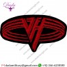 VAN HALEN - BLACK & RED VH LOGO - EMBROIDERED IRON ON OR SEW ON PATCH