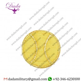 SMALL TENNIS BALL IRON ON EMBROIDERED PATCH