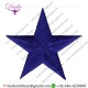 SOLID BLUE STAR- EMBROIDERED IRON ON OR SEW ON PATCH