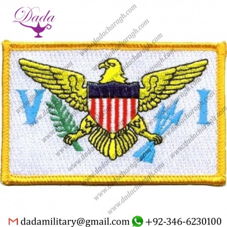 VIRGIN ISLANDS IRON-ON EMBROIDERED PATCH