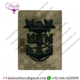 U.S. NAVY CAP DEVICE DESERT DIGITAL EMBROIDERED E9 MASTER CHIEF PETTY OFFICER