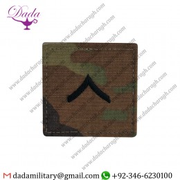 US ARMY PRIVATE FIRST CLASS RANK OCP,SCORPION BACK VELCRO (2)