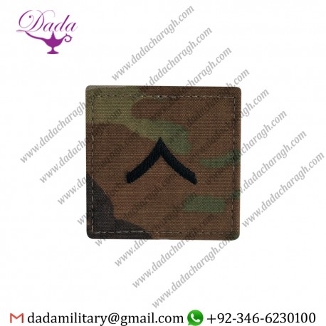 US ARMY PRIVATE RANK OCP,SCORPION back Velcro