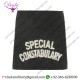 SPECIAL CONSTABULARY SLIP-ON SHOULDER TITLE WHITE ON BLACK EMBROIDERED UK