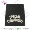 SPECIAL CONSTABULARY SLIP-ON SHOULDER TITLE WHITE ON BLACK EMBROIDERED UK