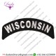WISCONSIN STATE ROCKER IRON OR SEW ON EMBROIDERED SHOULDER PATCH