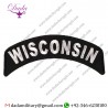 WISCONSIN STATE ROCKER IRON OR SEW ON EMBROIDERED SHOULDER PATCH