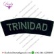 TRINIDAD - ROYAL AIR FORCE SHOULDER TITLE LT BLUE ON DARK BLUE EMBROIDERED AIR FORCE BADGE