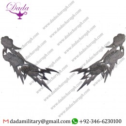 Lightning Silver Scrambled Eggs Set Oak Leaf Cap Iron on Patches