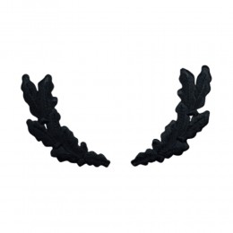 SCRAMBLED EGGS PAIR 2 BLACK PATCH US ARMY NAVY COAST GUARD MARINES USA MILITARY