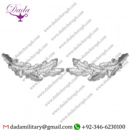 Silver Scrambled Eggs Patch - Military, Captain, Fashion Caps, Hats  (Iron on)