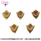 20mm Decorative Floral Golden Sequin Zardosi Work Indian Buty Saree Sewing Crafting Patch Applique