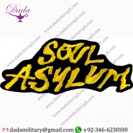 Soul Asylum - Yellow Logo on Black - Embroidered Iron On or Sew On Patch