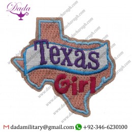 TEXAS GIRL 2 INCH SMALL IRON ON PATCH