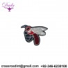 HAND Embroidery Brooch Bee Custom Design Brooch Pin