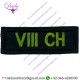 VIII CH (8TH CANADIAN HUSSARS) YELLOW ON BLACK EMBROIDERED NON-BRITISH ARMY SHOULDER TITLE