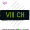 VIII CH (8TH CANADIAN HUSSARS) YELLOW ON BLACK EMBROIDERED NON-BRITISH ARMY SHOULDER TITLE
