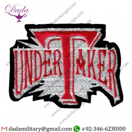 WRESTLING - UNDERTAKER LOGO - EMBROIDERED IRON ON OR SEW ON PATCH