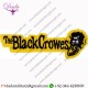 THE BLACK CROWES - LOGO WITH CROW ON YELLOW - EMBROIDERED IRON ON OR SEW ON PATCH