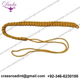 Lanyard Shoulder Cord Lanyard Pleated British Army Silk Gold