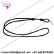 Lanyard Single Cord Black Silk with Chrome Hook