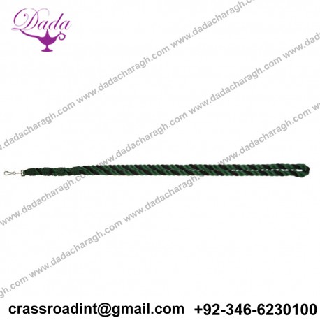 THE RIFLES DOUBLET GREEN AND BLACK LANYARD - BRITISH ARMY
