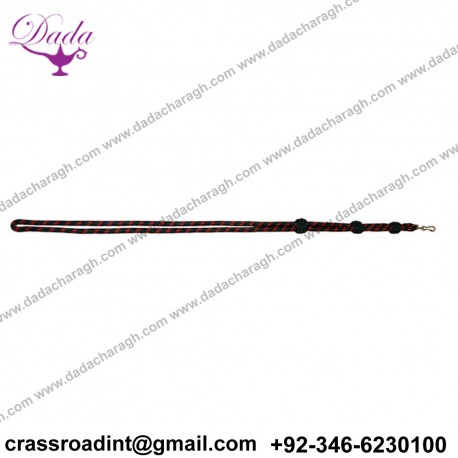 THE YORKSHIRE REGIMENT 4 YORKS DOUBLE CORD - GREEN AND BLACK LANYARD - BRITISH ARMY