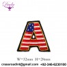 A letter Customized Bullion wire brooch pin hand embroidery brooch badges Bullion wire fashion jacket 
