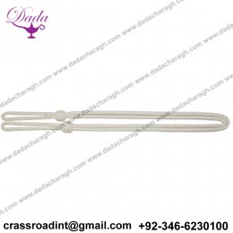 RAF DOUBLE CORD PISTOL WHITE LANYARD