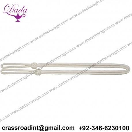 RAF DOUBLE CORD PISTOL WHITE LANYARD
