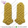 SHOULDER BOARD ALL GOLD WIRE CORD BLACK BACKING FEMALE GENERALS