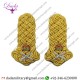 SHOULDER BOARD GOLD WIRE LIEUTENANT GENERAL CROWN CROSSED SWORD & BATON