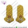 SHOULDER BOARD GOLD WIRE LIEUTENANT GENERAL CROWN CROSSED SWORD & BATON