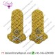 SHOULDER BOARD GOLD WIRE MAJOR GENERAL STAR CROSSED SWORD & BATON