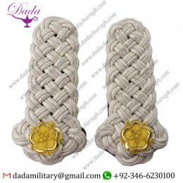 ENGLISH DEPUTY LORD-LIEUTENANT SILVER SHOULDER CORD EPAULETTES