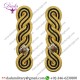 INFANTRY REGIMENTS 2ND LIEUTENANT EPAULETTE - BLACK AND GOLD