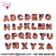 A to Z letter Customized Bullion wire brooch pin hand embroidery brooch badges Bullion wire fashion jacket