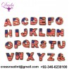 A to Z letter Customized Bullion wire brooch pin hand embroidery brooch badges Bullion wire fashion jacket
