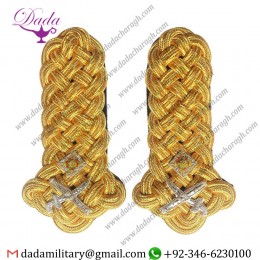 MAJOR GENERAL SHOULDER BOARD GOLD WIRE CROWN CROSSED SWORD & BATON