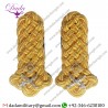 MAJOR GENERAL SHOULDER BOARD GOLD WIRE CROWN CROSSED SWORD & BATON