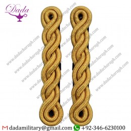 SHOULDER CORD IN GOLD MYLAR 2 PLY X 6 CURLS