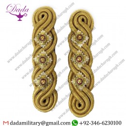 UNIFORM GOLD BULLION WIRE CORD SHOULDER BOARD