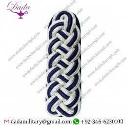 GREEN & SILVER CORDED SHOULDER BOARDS SCHULTERGEFLECHTE