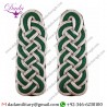 MAJORS GEFLECHT SILVER GREEN CORDED SHOULDER EPULETTE