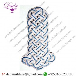 MALAYSIA POLIS CORD SHOULDER BOARD SILVER & BLUE