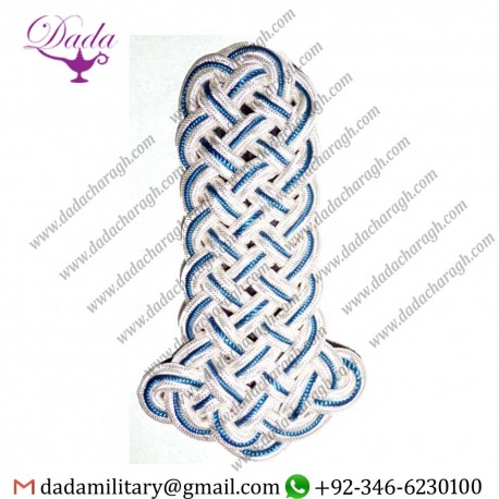 MALAYSIA POLIS CORD SHOULDER BOARD SILVER & BLUE