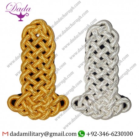 MILITARY CORDED SHOULDER BOARDS, OFFICER RANK SHOULDERS