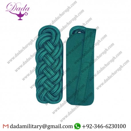 SHOULDER BRAID, MAJOR BRAID, ROUND CORD GREEN, FELT
